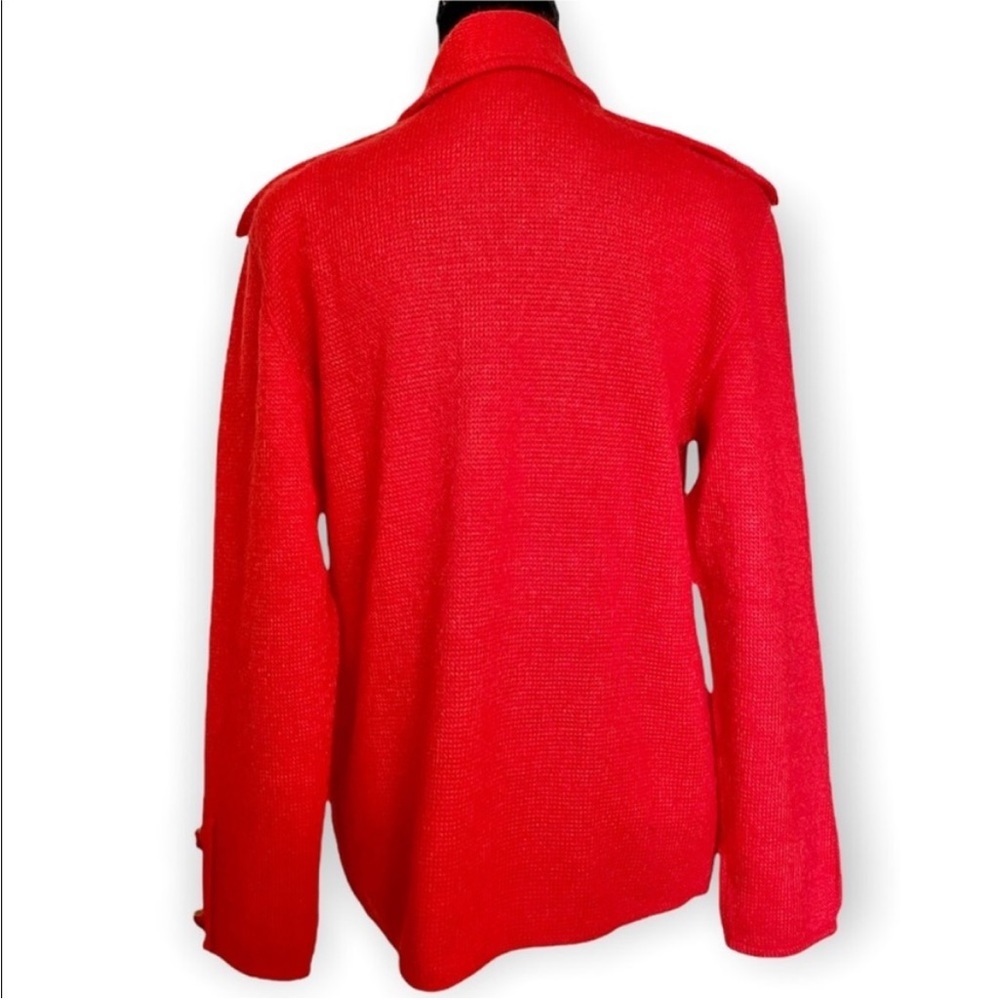 Celine women’s vintage double breasted wool sweater blazer 80’s size XL colorful - Picture 9 of 15